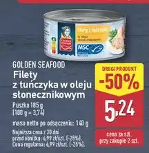 ALDI Filety z tuńczyka w oleju słonecznikowym Golden Seafood oferta