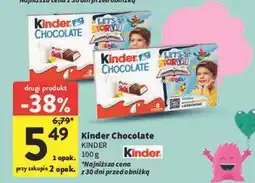 Intermarche Batoniki z mlecznej czekolady nadzieniem mlecznym Kinder Chocolate oferta