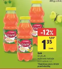 Intermarche Sok jabłko-marchew-malina O La La! oferta