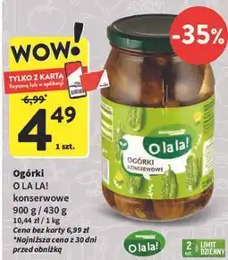 Intermarche Ogórki konserwowe O La La! oferta
