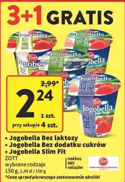 Intermarche Jogurt truskawkowy Zott Jogobella Slim Fit oferta