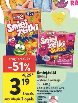 Intermarche Żelki słodki sad Nimm2 Śmiejżelki Sokki oferta