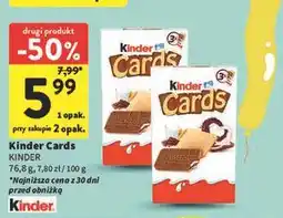 Intermarche Herbatniki czekoladowe Kinder Cards oferta