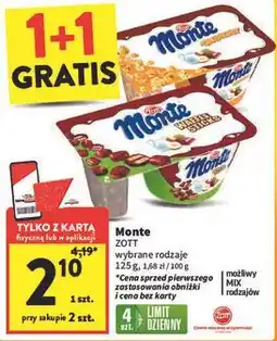 Intermarche Deser mleczno-czekoladowy Zott Monte Waffle Sticks oferta