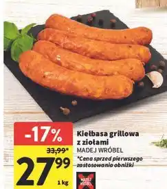 Intermarche Kiełbasa grillowa z ziołami Madej & Wróbel oferta