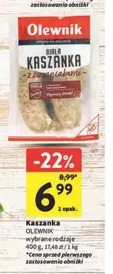 Intermarche Kaszanka biała z ziemniakami Olewnik oferta