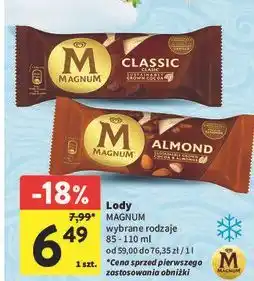 Intermarche Lód almond Algida Magnum oferta