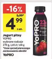 Intermarche Jogurt truskawka-malina Danone Yopro oferta