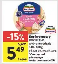 Intermarche Ser topiony z szynką Hochland oferta