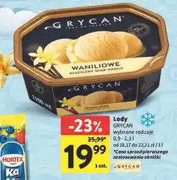 Intermarche Lody waniliowe Grycan oferta