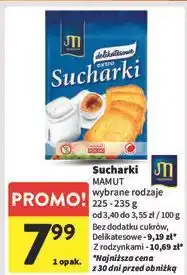 Intermarche Sucharki bez dodatku cukrów Mamut oferta