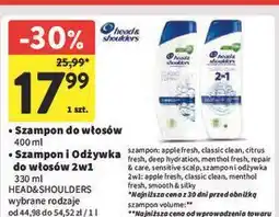 Intermarche Szampon do włosów smooth & silky Head&Shoulders oferta