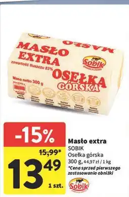 Intermarche Masło osełka górska Sobik oferta