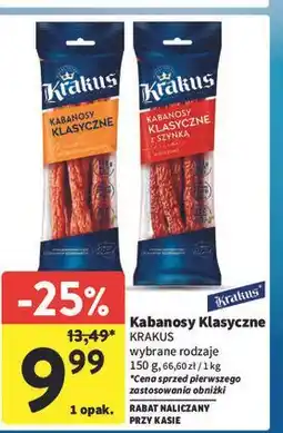 Intermarche Kabanosy wieprzowo-drobiowe Krakus Animex oferta