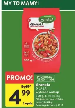 Intermarche Granola truskawki kokos O La La! oferta
