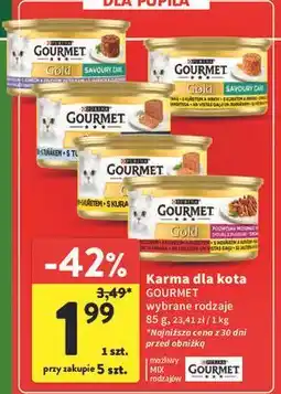 Intermarche Karma dla kota królik Purina Gourmet Gold oferta