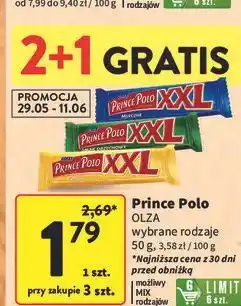 Intermarche Wafelek orzechowy Prince Polo Xxl oferta