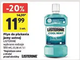 Intermarche Płyn do płukania ust cool mint Listerine Zero oferta