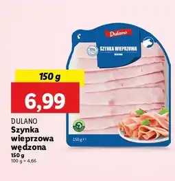 Lidl Szynka wieprzowa wędzona Dulano oferta