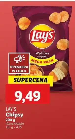 Lidl Chipsy wędzona szynka Lay's oferta