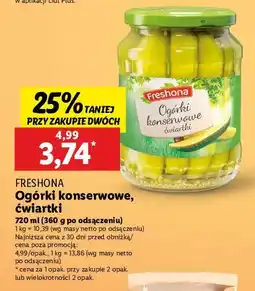 Lidl Ogórki konserowe Freshona oferta