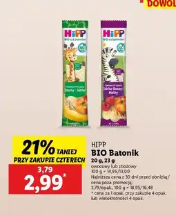 Lidl Baton bananowo-jabłkowy Hipp owocowy przyjaciel oferta