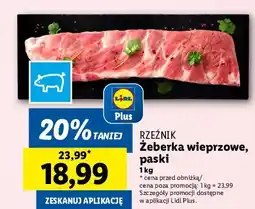 Lidl Żeberka wieprzowe paski Rzeźnik codzienna dostawa oferta