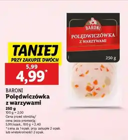 Lidl Polędwiczówka z warzywami Baroni oferta