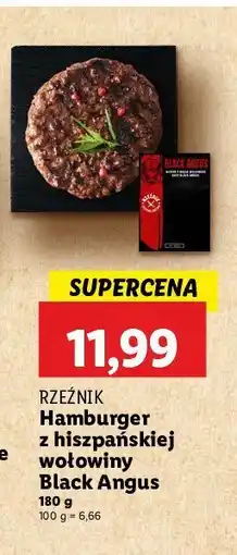 Lidl Hamburger wołowy black angus Rzeźnik codzienna dostawa oferta