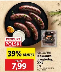 Lidl Kaszanka z wątróbką Grill and fun oferta