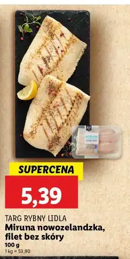Lidl Miruna nowozelandzka filet bez skóry Rybny targ lidla oferta