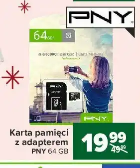 Carrefour Karta pamięci micro sdxc 64 gb class 10 z adapterem 1 SZT oferta