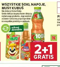 Stokrotka Wszystkie soki, napoje, musy Kubuś oferta