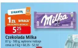 E.Leclerc Czekolada Milka 87g-100g oferta