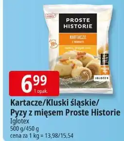 E.Leclerc Kartacze/kluski śląskie/pyzy z mięsem Proste Historie Iglotex 500g/450g oferta