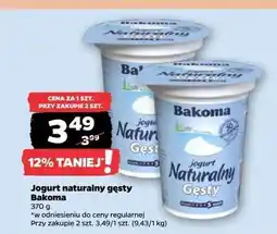 Netto Jogurt naturalny gęsty Bakoma Naturalny oferta