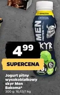 Netto Jogurt pistacjowy Bakoma Men Skyr Protein oferta