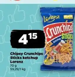 Netto Chipsy ketchupowe Crunchips Sticks oferta