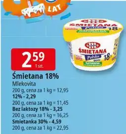 E.Leclerc Śmietana 18% Mlekovita 200g oferta
