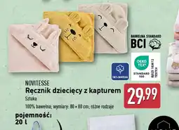 ALDI Ręcznik dziecięcy z kapturem Novitesse oferta