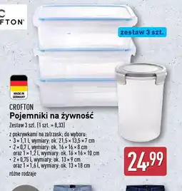 ALDI Pojemniki na żywność Crofton oferta