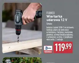ALDI Wiertarka udarowa Ferrex 12 V oferta