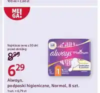 Rossmann Podpaski normal Always Platinum oferta