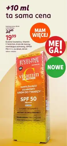 Rossmann Nawilżająco-ochronny krem do twarzy spf50 Eveline Vitamin C 3X Action oferta