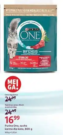 Rossmann Karma dla kota sterilcat wołowina i pszenica Purina One oferta