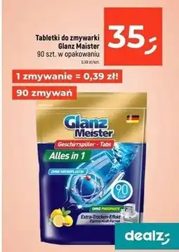 Dealz Tabletki do zmywarki lemon Glanzmeister All In 1 oferta