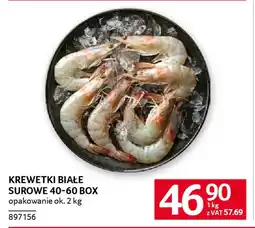 Selgros Krewetki białe surowe 40-60 box oferta