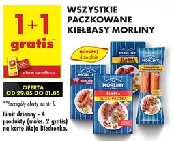 Biedronka Wszystkie paczkowane kiełbasy Morliny oferta