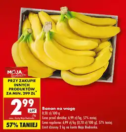 Biedronka Banan na wagę oferta