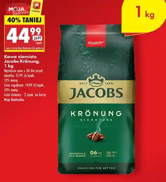 Biedronka Kawa ziarnista Jacobs Krönung oferta